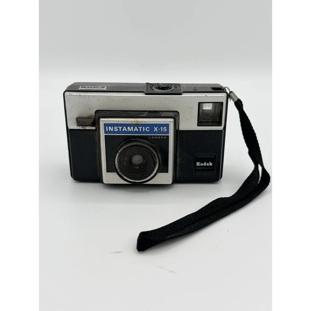 Vintage Kodak Instamatic X-15 Camera 126 Film Camera Made in USA Wrist Strap